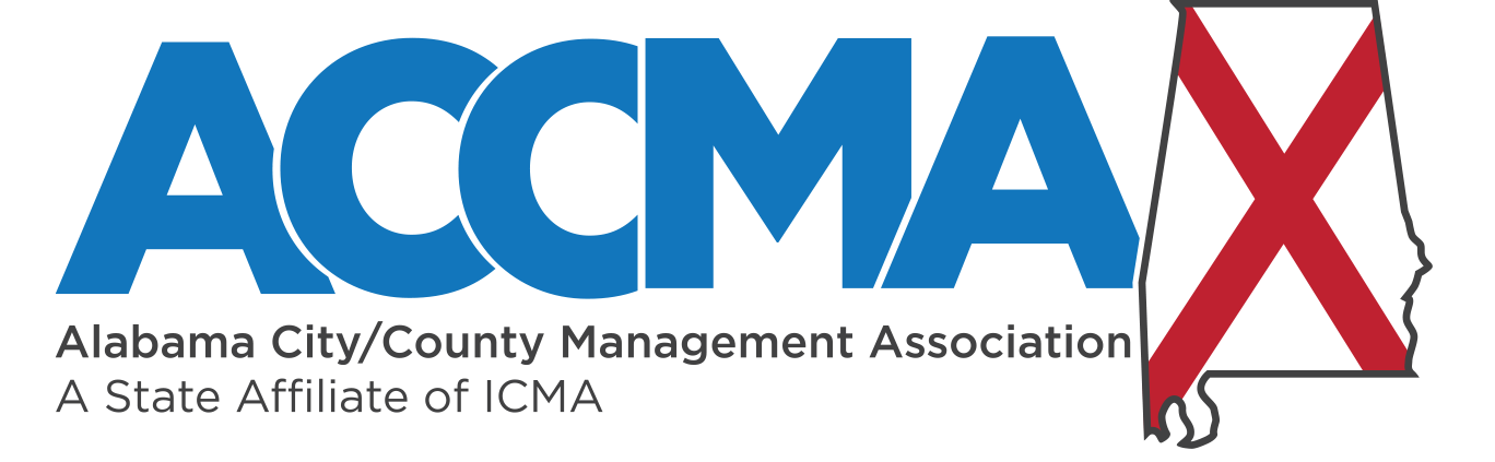 Logo for the Alabama City County management Association